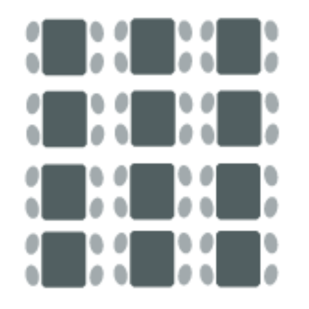 4-6 chairs arranged at each table