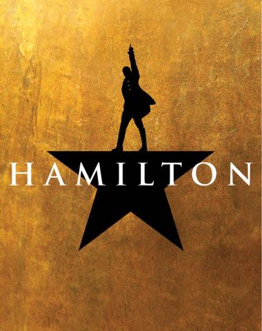 Image of the poster for the Broadway musical, "Hamilton."