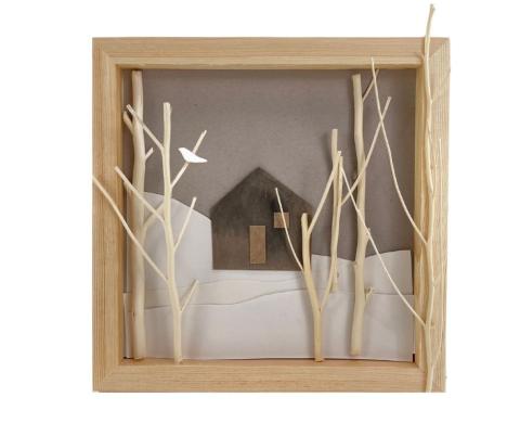 winter scene in a shadow box