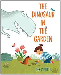 book cover for The Dinosaur in the Garden