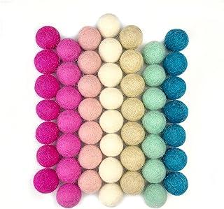 colorful felt pom poms