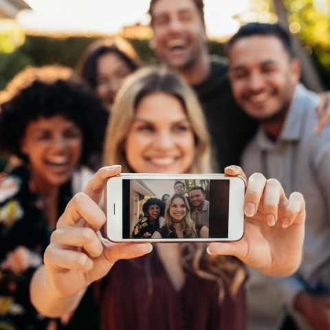 people taking a photo of themselves