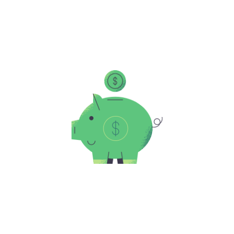 green piggy bank